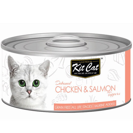 Kit Cat Deboned Chicken & Salmon in Jelly (24 cans)