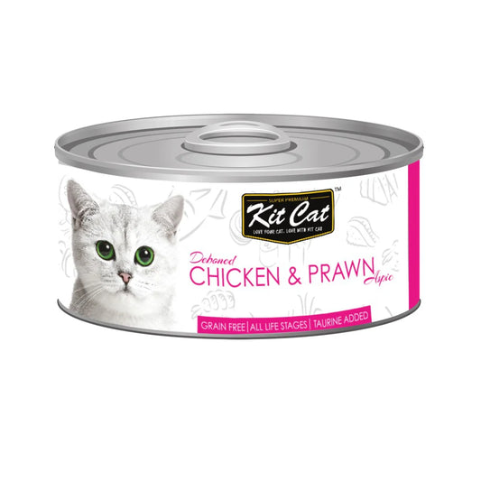 Kit Cat Deboned Chicken & Prawn in Jelly (24 cans)